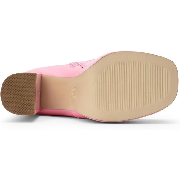 ⚡Women's Pink Faux Leather Platform Heeled Knee High Long Chunky Tall Boot - Picture 7 of 7